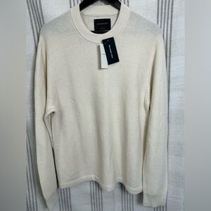 Abercrombie & Fitch Pima Cotton Crewneck Sweater Men’s Large Beige NWT